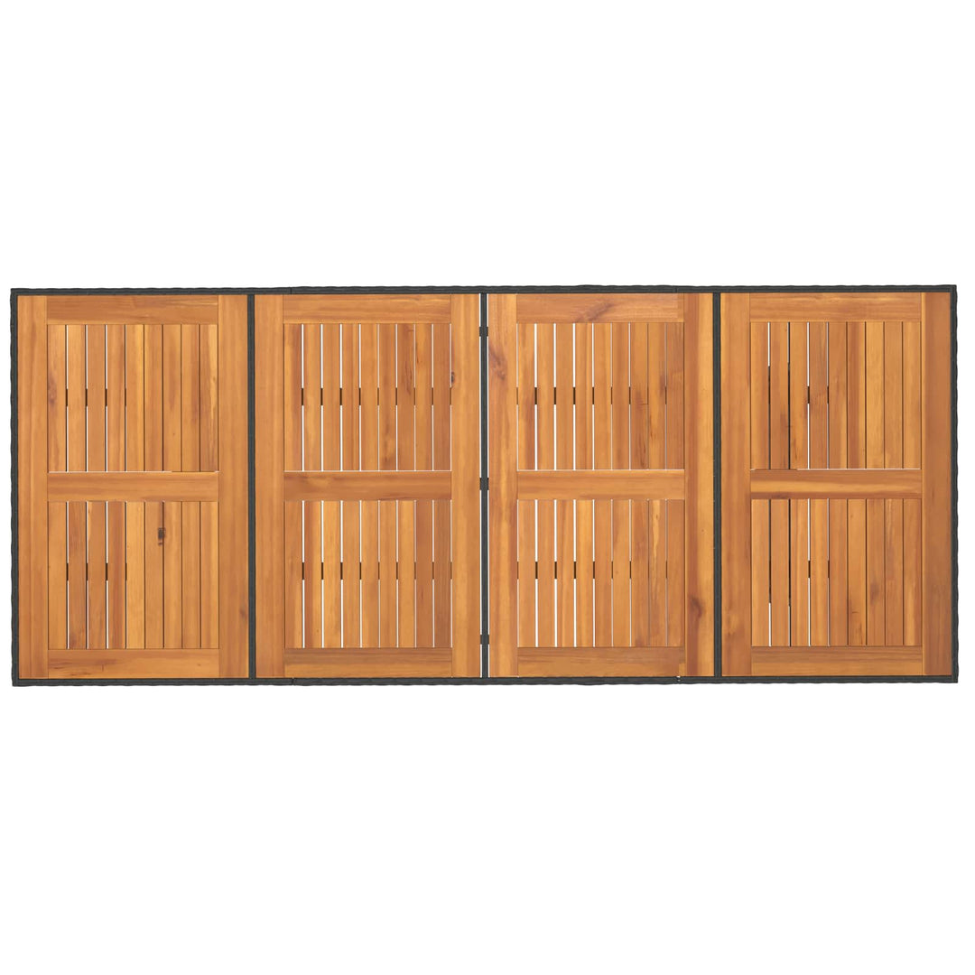Have Spisebordssæt med pude 9 pcs Sort polyrattan