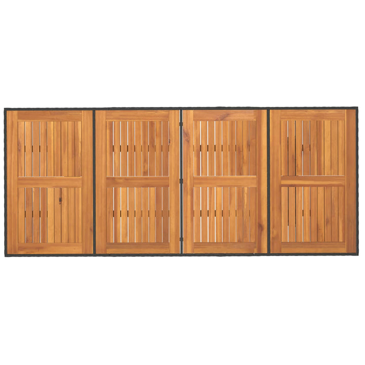 Have Spisebordssæt med pude 9 pcs Sort polyrattan