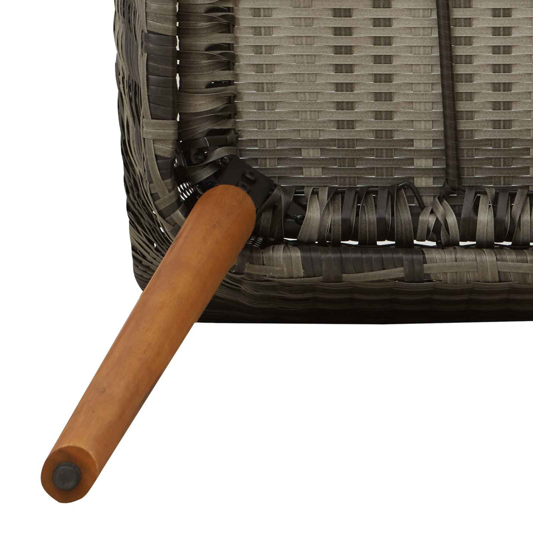 Have Spisebordssæt med pude 7 pcs Grå polyrattan