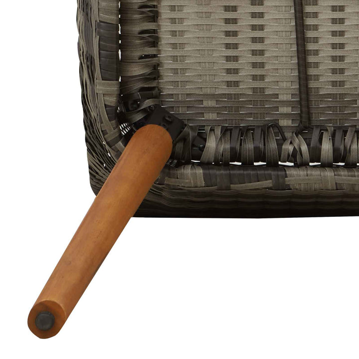 Have Spisebordssæt med pude 7 pcs Grå polyrattan