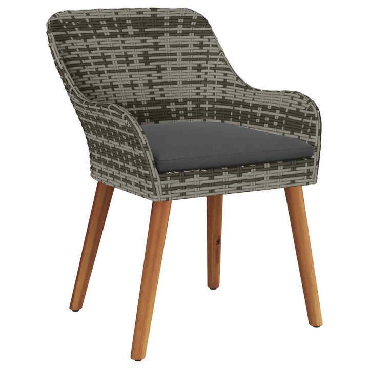 Have Spisebordssæt med pude 7 pcs Grå polyrattan