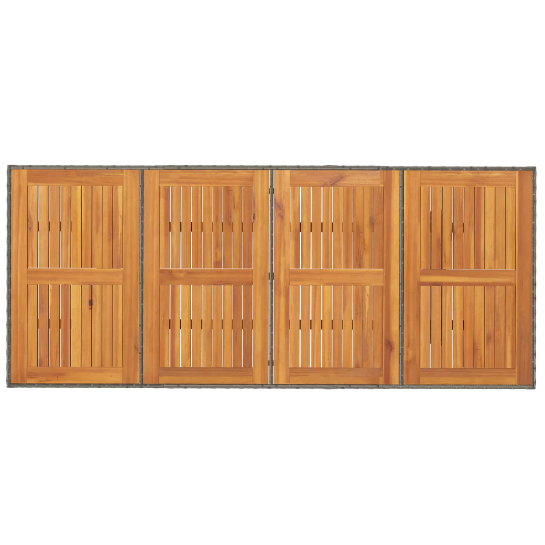 Have Spisebordssæt med pude 7 pcs Grå polyrattan