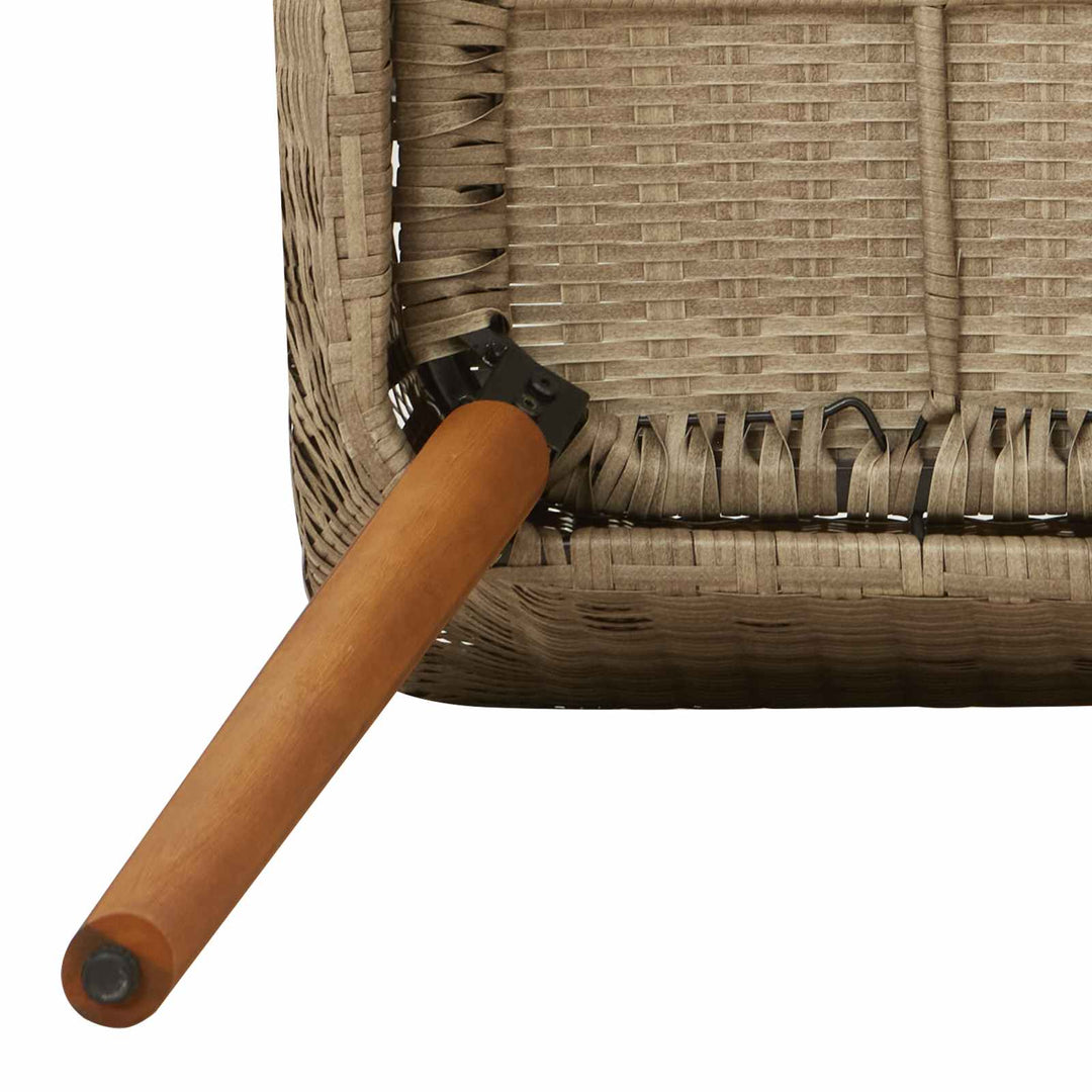 Have Spisebordssæt med pude 9 pcs Beige polyrattan