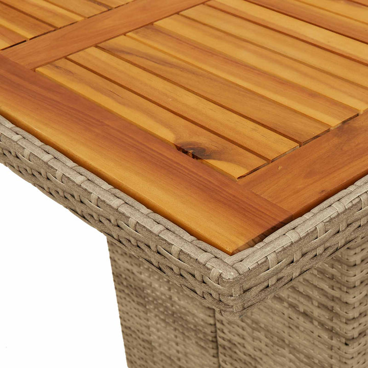 Have Spisebordssæt med pude 7 pcs Beige polyrattan