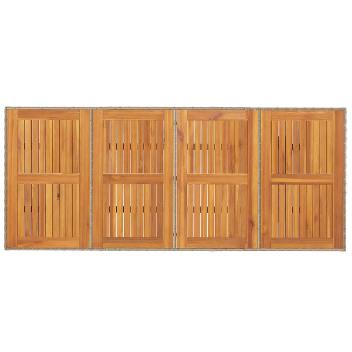 Have Spisebordssæt med pude 7 pcs Beige polyrattan