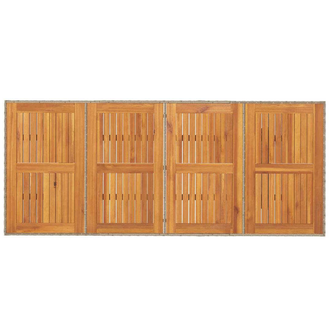 Have Spisebordssæt med pude 9 pcs Beige polyrattan
