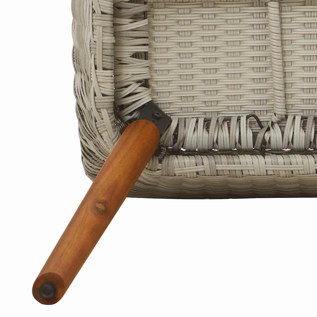 Have Spisebordssæt 7 pcs Lysegrå polyrattan