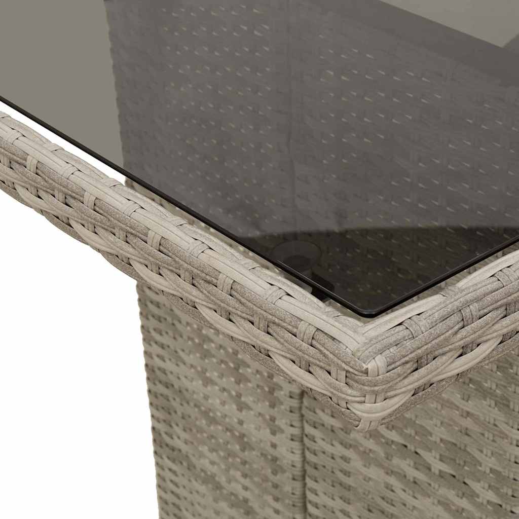 Have Spisebordssæt 7 pcs Lysegrå polyrattan