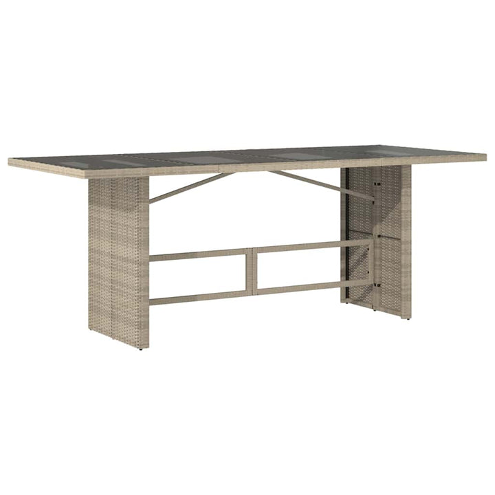 Have Spisebordssæt 7 pcs Lysegrå polyrattan