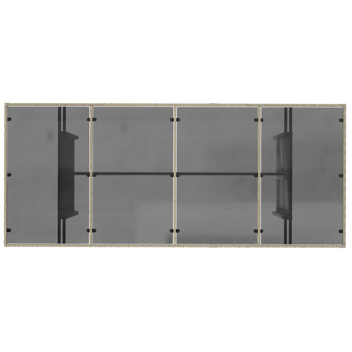 Have Spisebordssæt 7 pcs Lysegrå polyrattan