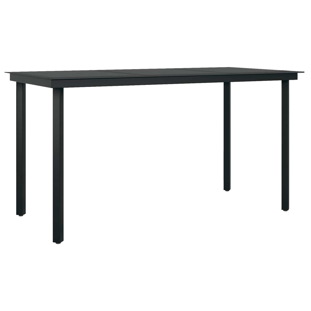 Have Spisebordssæt med pude 5 pcs Sort polyrattan