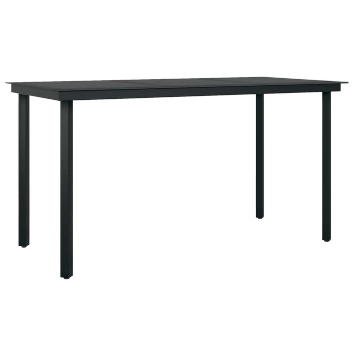 Have Spisebordssæt med pude 5 pcs Sort polyrattan