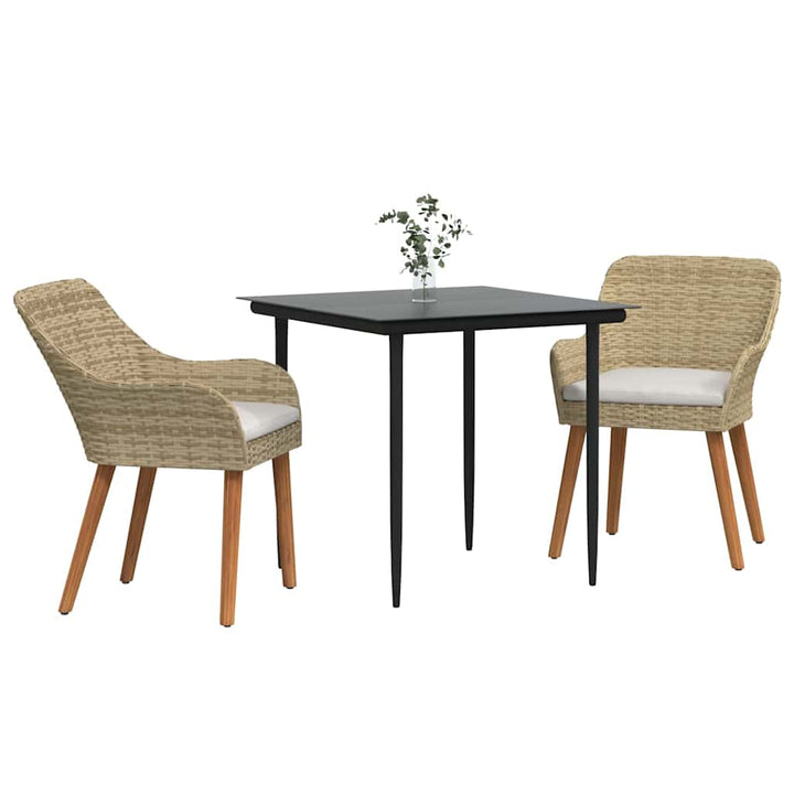 Have Spisebordssæt med pude 3 pcs Beige polyrattan