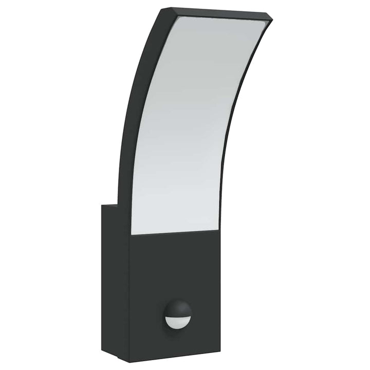 udendørs LED-væglamper 2 stk. sensorer trykstøbt aluminium sort