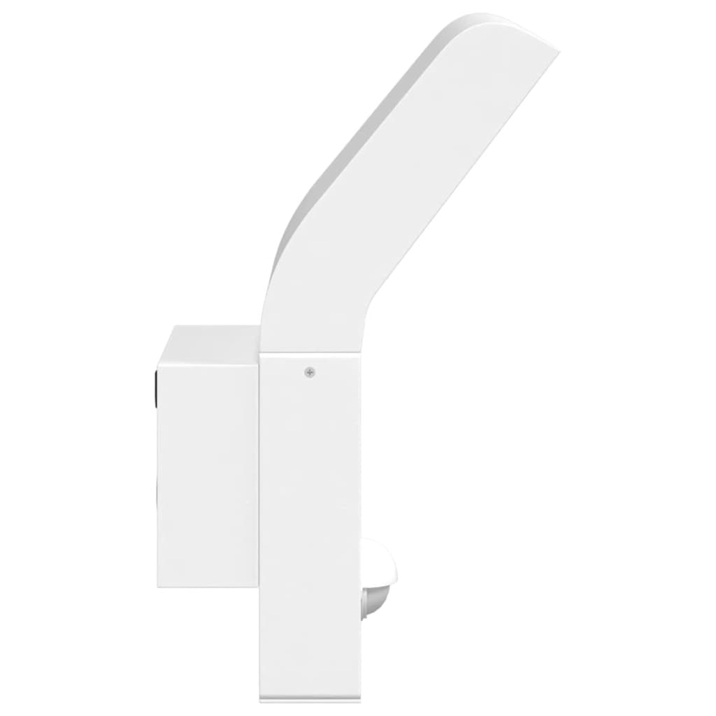 udendørs LED-væglampe med sensor trykstøbt aluminium hvid