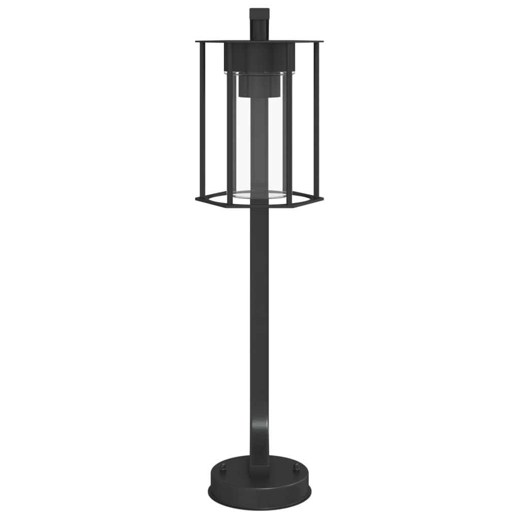 udendørs standerlampe 3 stk. 60 cm rustfrit stål sort