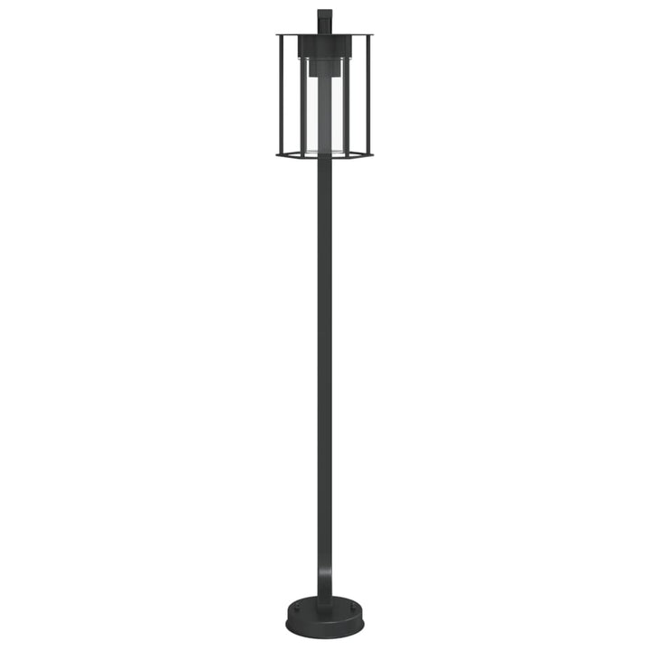 udendørs standerlampe 100 cm rustfrit stål sort