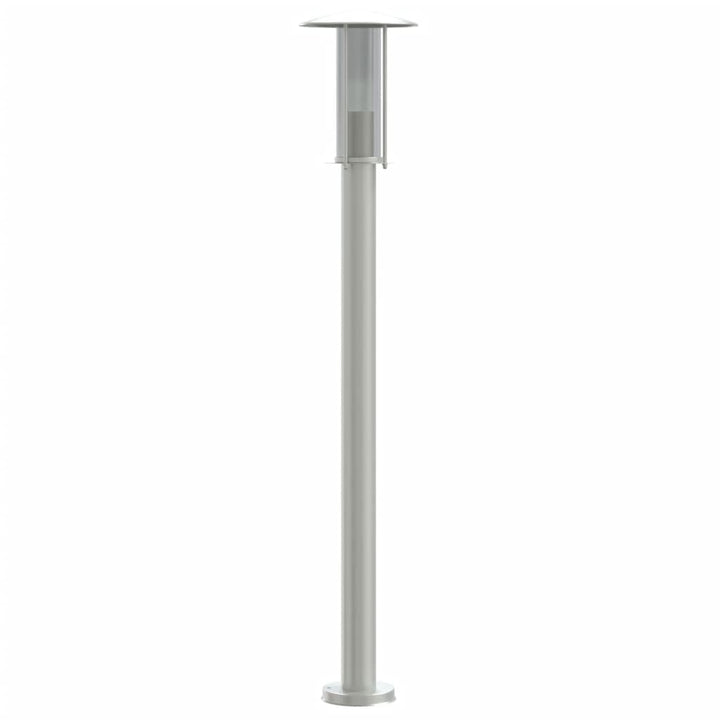 udendørs standerlampe 100 cm rustfrit stål sølvfarvet