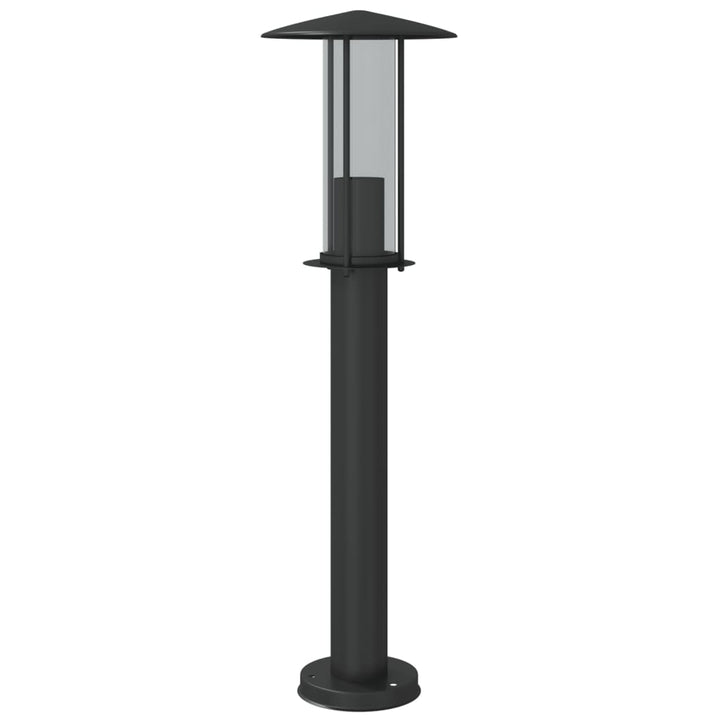 udendørs standerlampe 60 cm rustfrit stål sort
