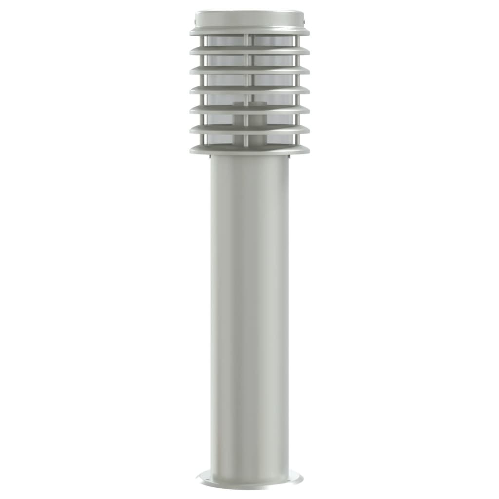 udendørs standerlamper 3 stk. 60 cm rustfrit stål sølvfarvet