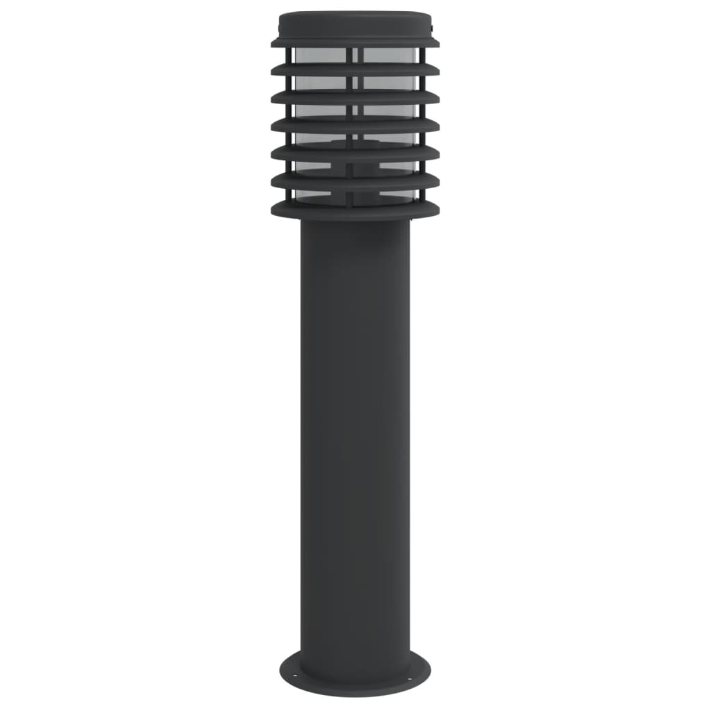 udendørs standerlampe 60 cm rustfrit stål sort
