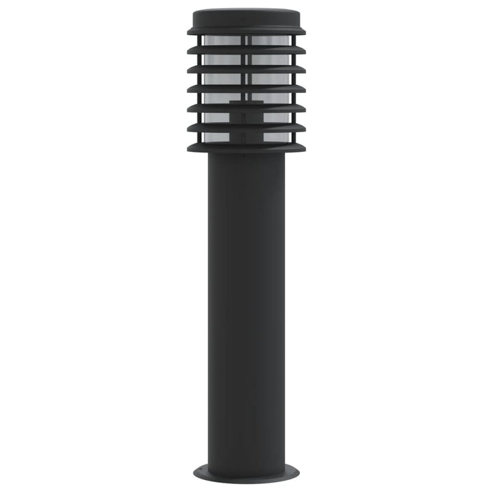 udendørs standerlampe 60 cm rustfrit stål sort