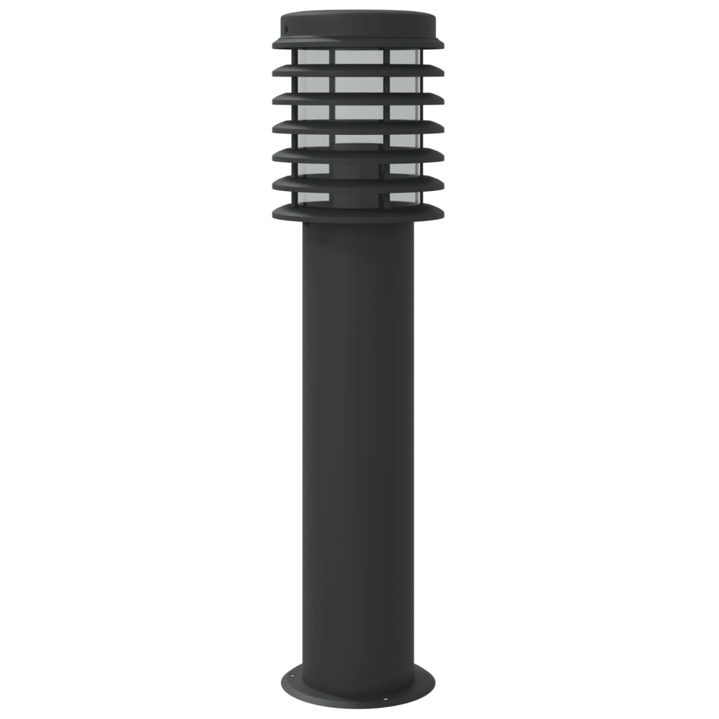 udendørs standerlampe 60 cm rustfrit stål sort
