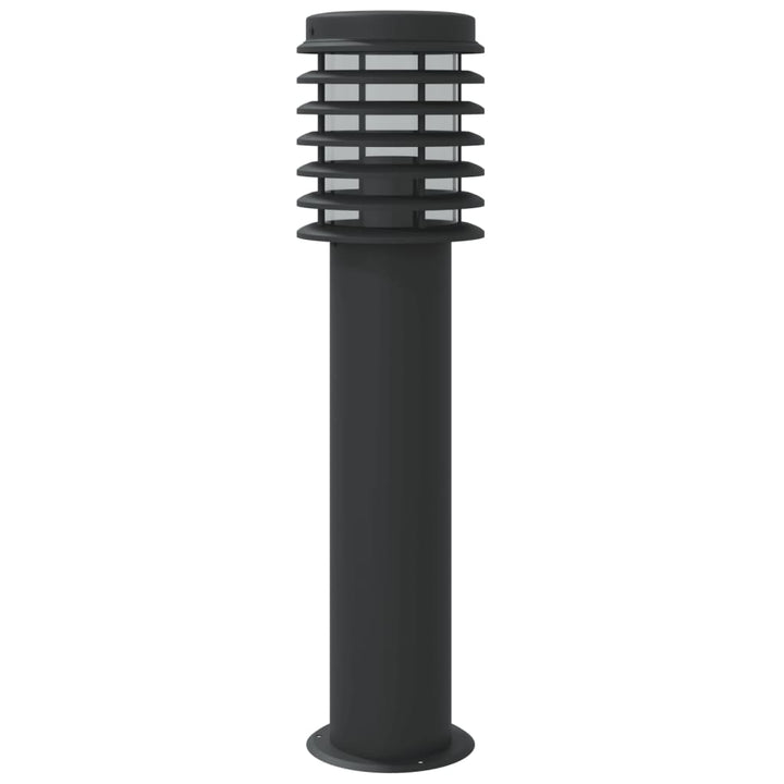 udendørs standerlampe 60 cm rustfrit stål sort