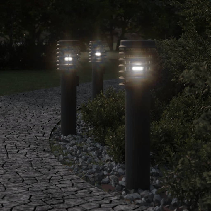 udendørs standerlampe 60 cm rustfrit stål sort