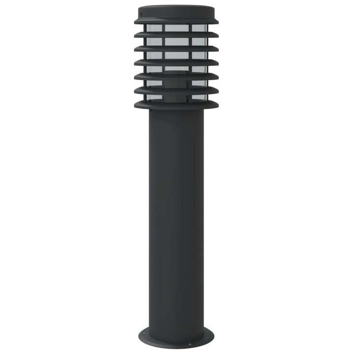 udendørs standerlampe 3 stk. 60 cm rustfrit stål sort