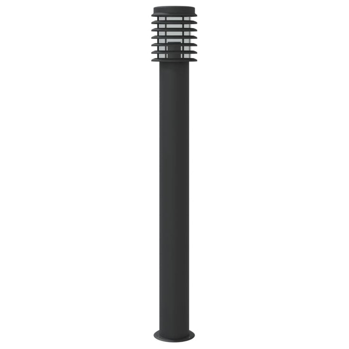 udendørs standerlampe 110 cm rustfrit stål sort