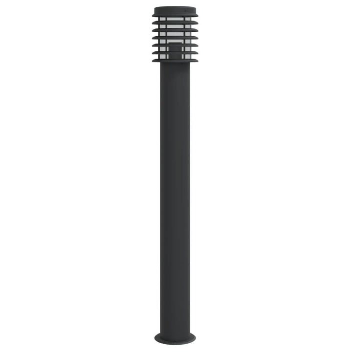 udendørs standerlampe 110 cm rustfrit stål sort