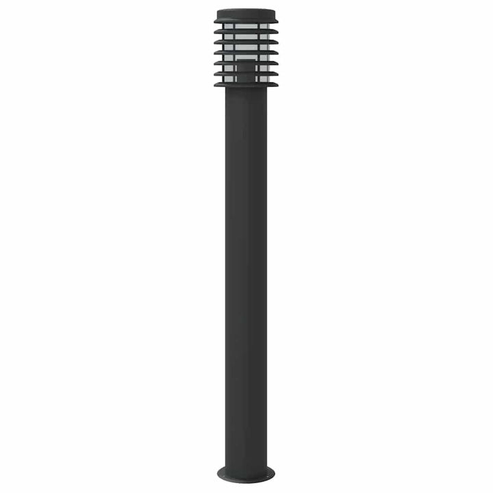 udendørs standerlamper 3 stk. 110 cm rustfrit stål sort