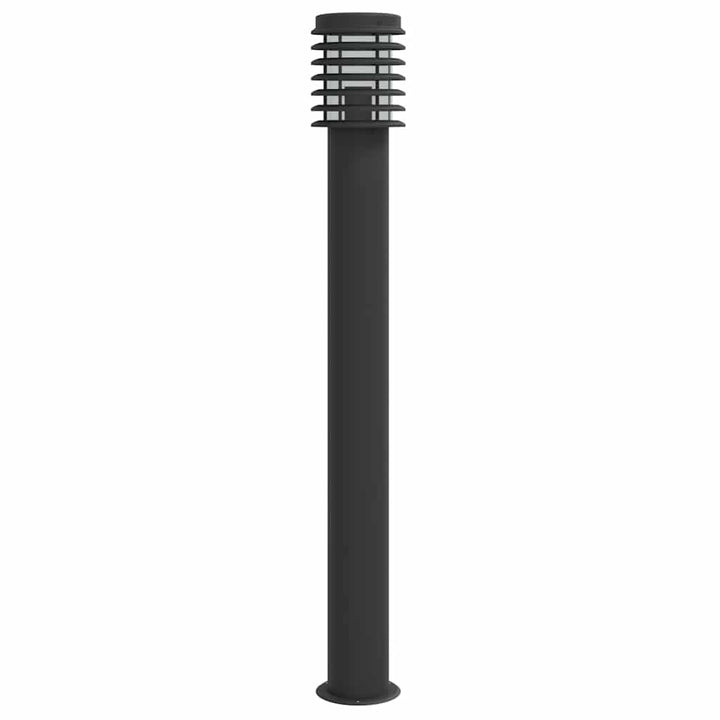 udendørs standerlamper 3 stk. 110 cm rustfrit stål sort