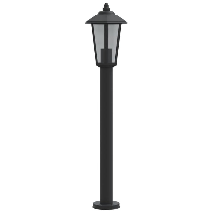 udendørs standerlampe 80 cm rustfrit stål sort