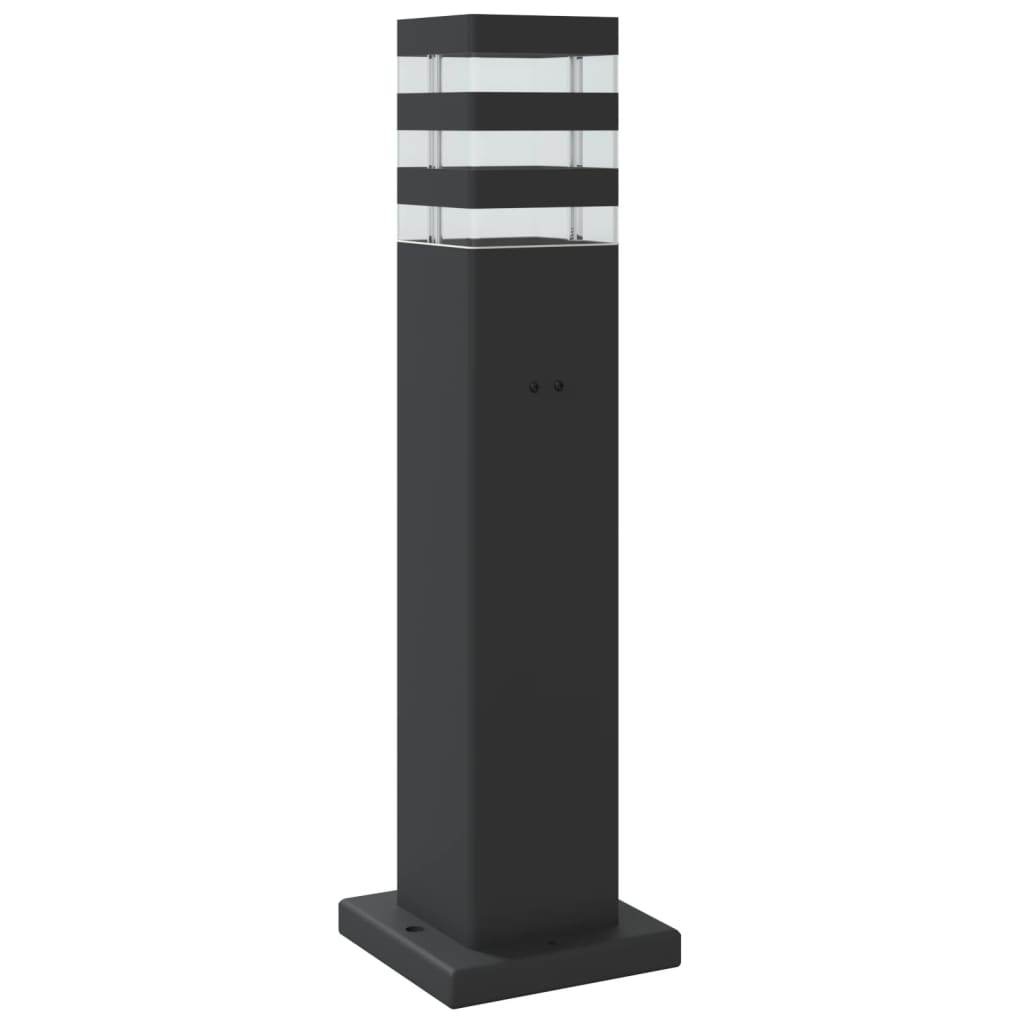 udendørs standerlamper 3 stk. 50 cm aluminium sort