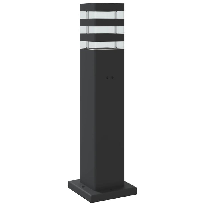 udendørs standerlamper 3 stk. 50 cm aluminium sort