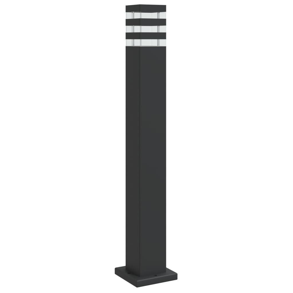 udendørs standerlampe 80 cm aluminium sort