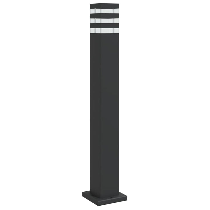 udendørs standerlampe 80 cm aluminium sort