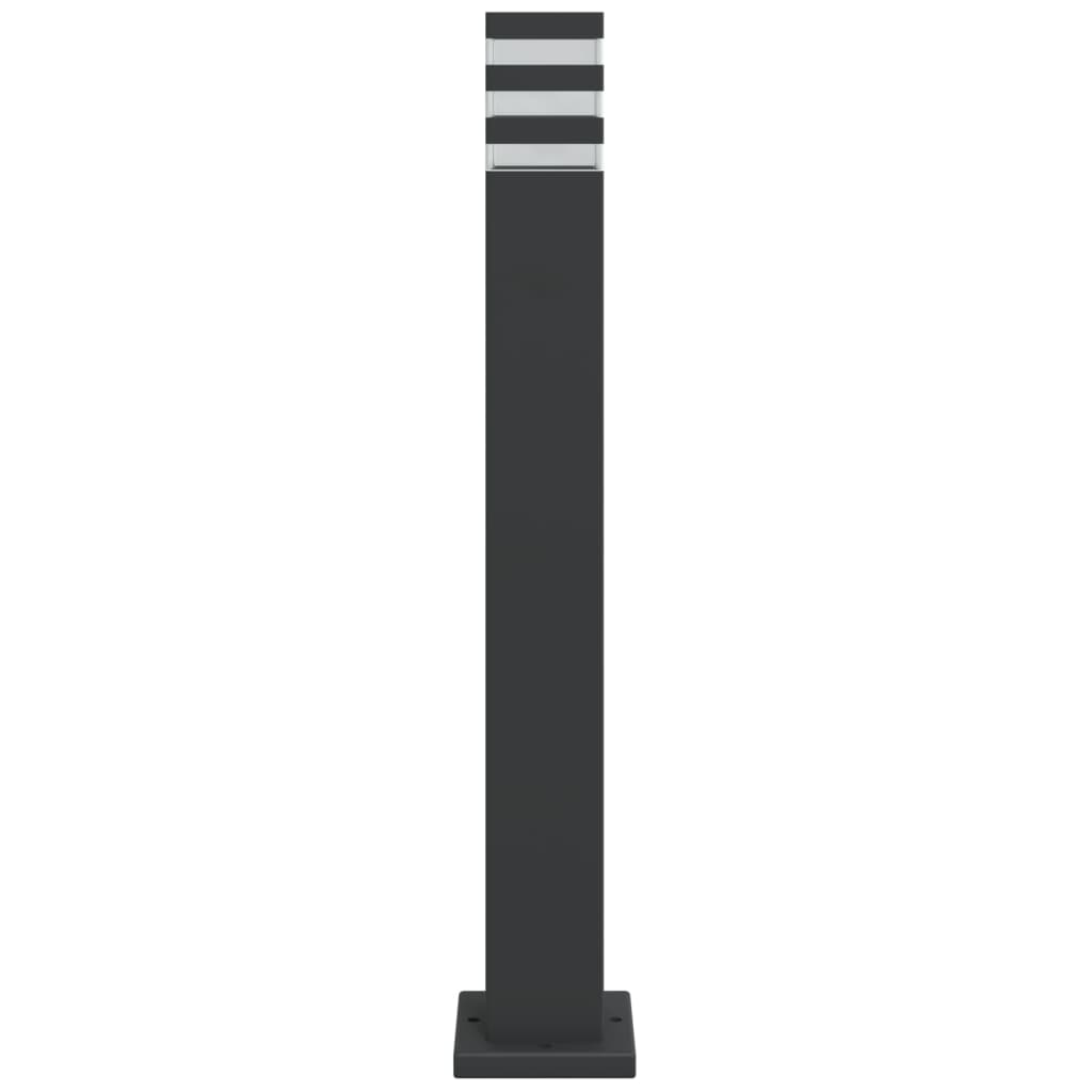 udendørs standerlampe 80 cm aluminium sort