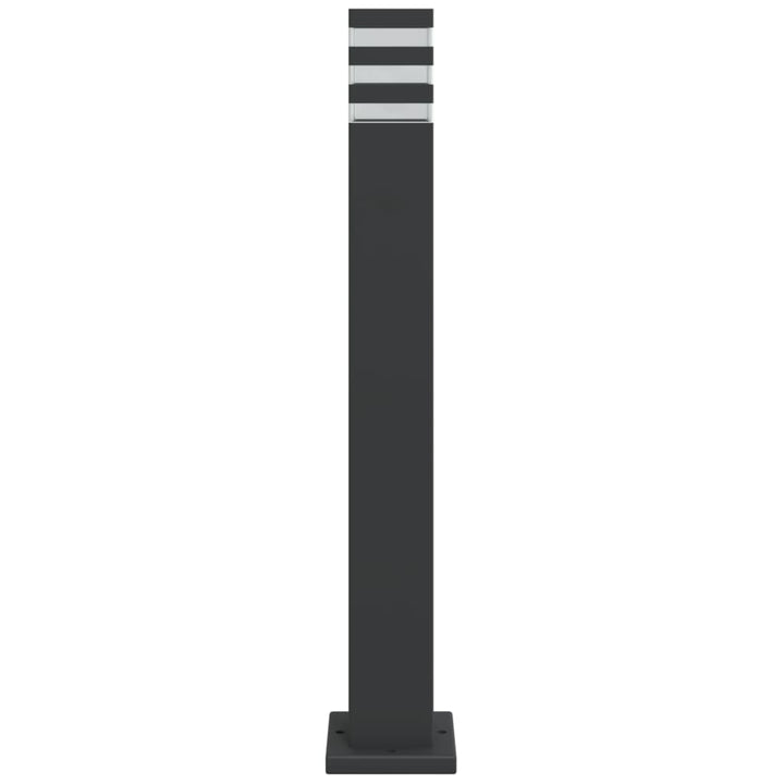 udendørs standerlampe 80 cm aluminium sort