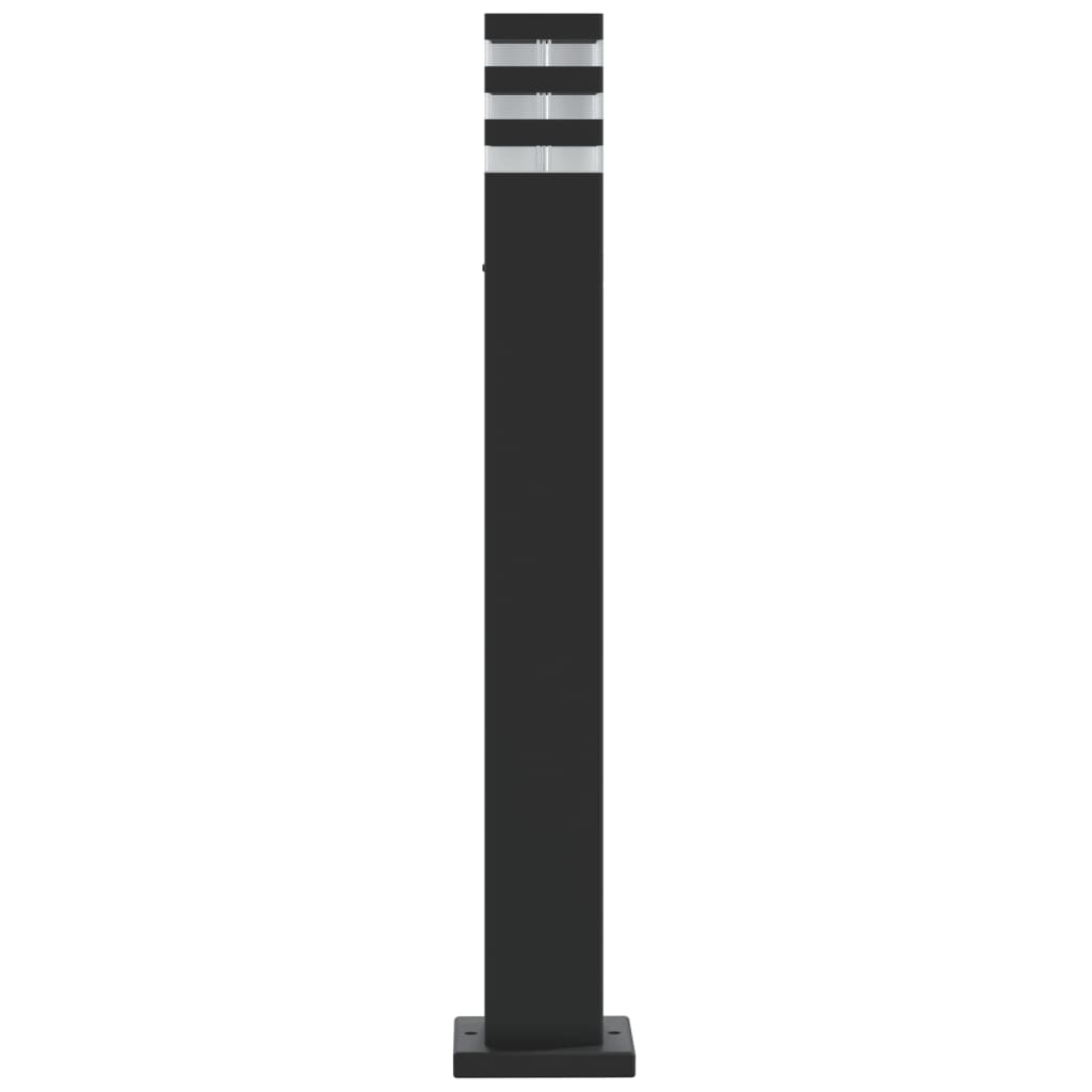 udendørs standerlampe 80 cm aluminium sort