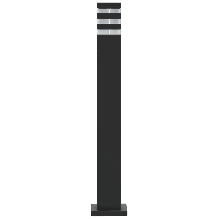 udendørs standerlampe 80 cm aluminium sort