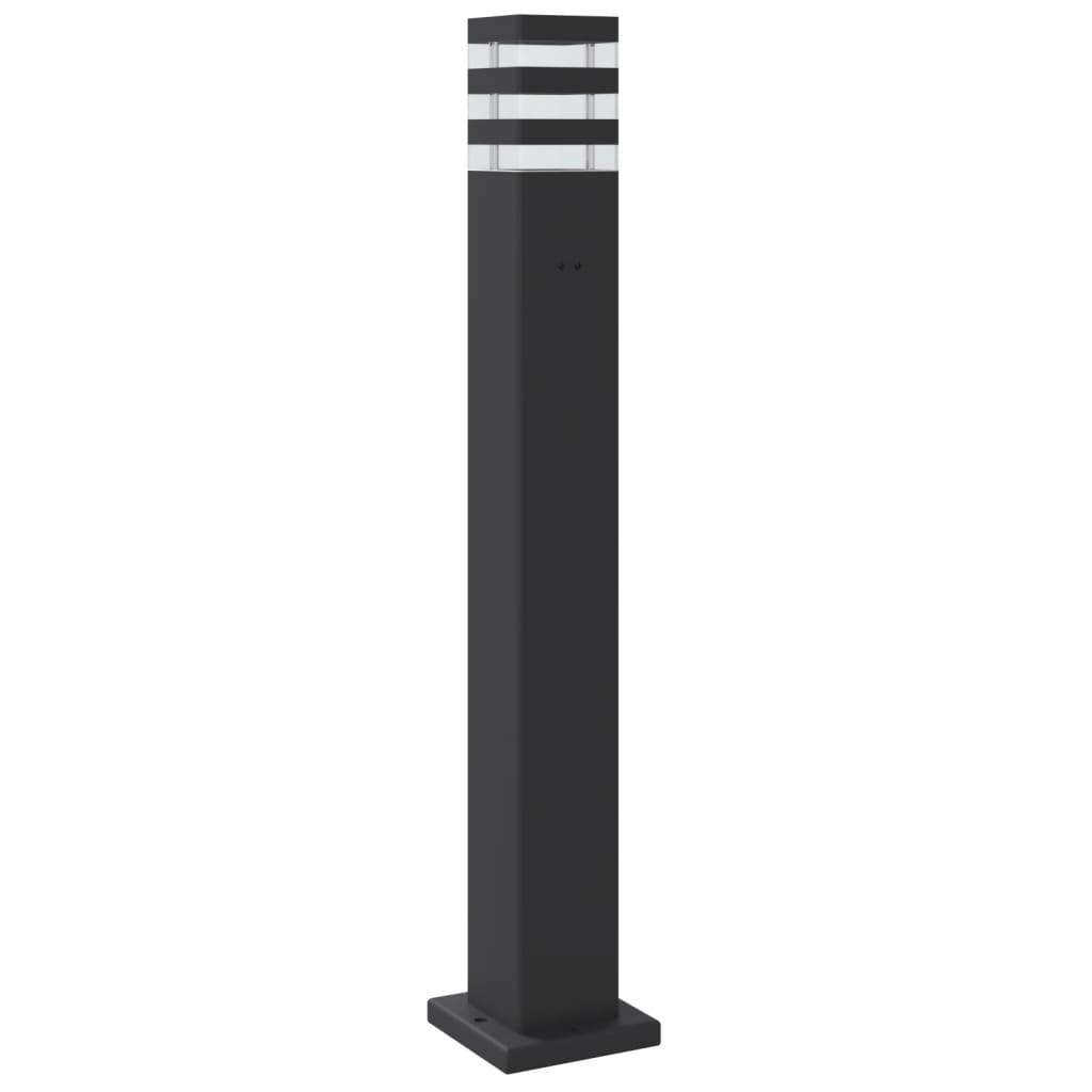 udendørs standerlampe 80 cm aluminium sort