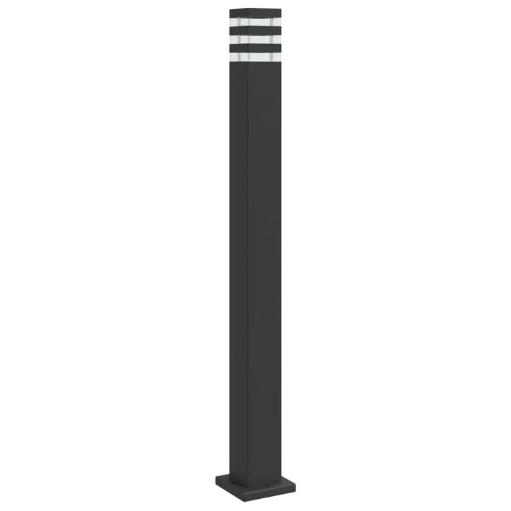 udendørs standerlampe 110 cm aluminium sort