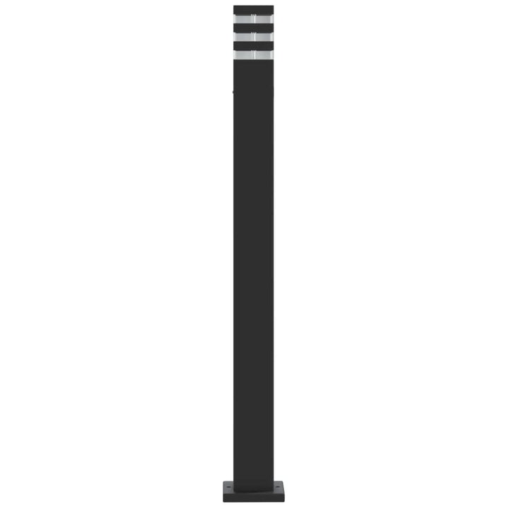 udendørs standerlampe 110 cm aluminium sort