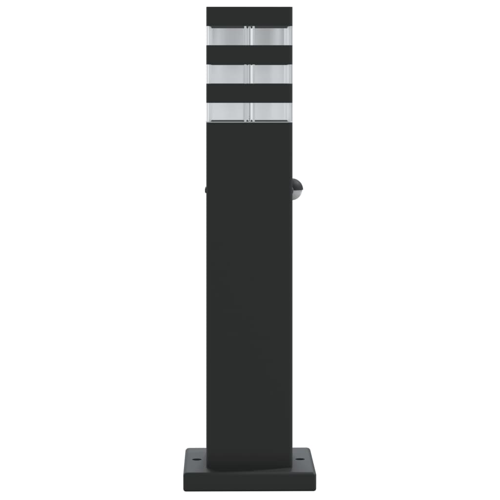udendørs standerlampe med sensor 50 cm aluminium sort
