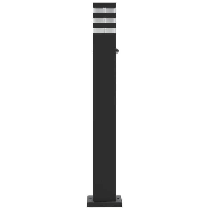 udendørs gulvlampe med sensor 80 cm aluminium sort