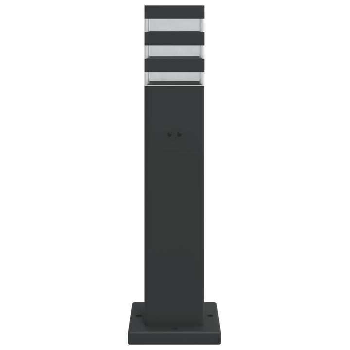 udendørs standerlampe med stikkontakt 50 cm aluminium sort