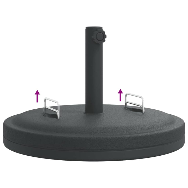 parasolfod med håndtag til Ø38/48 mm stænger 25 kg rund
